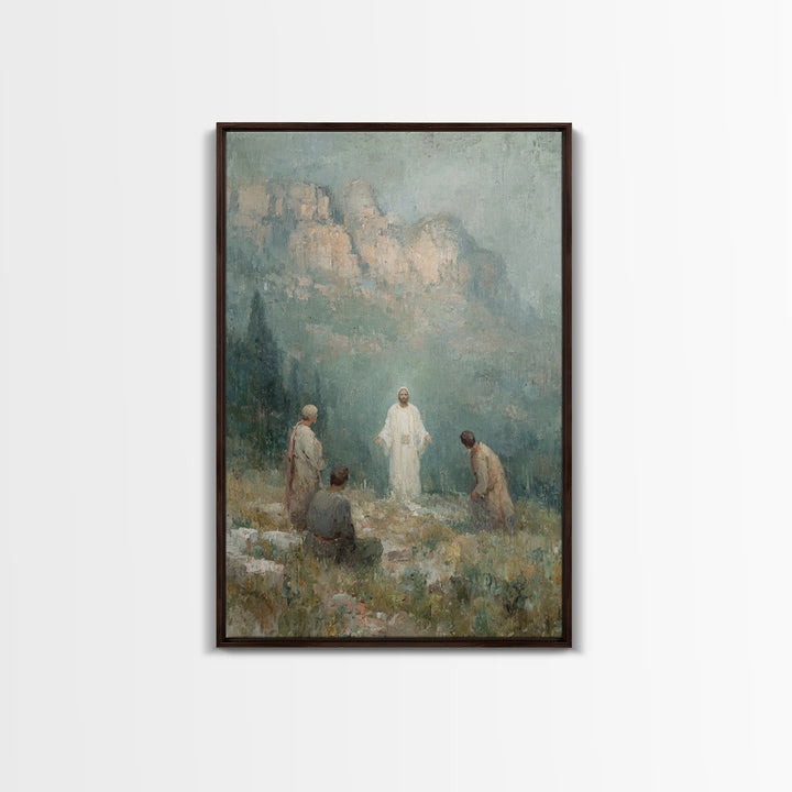 Radiant Summit Grace – Framed Canvas Print – Christian Art Canvas – Christian Wall Art – Jesus Painting – Modern Christian Art – Christian