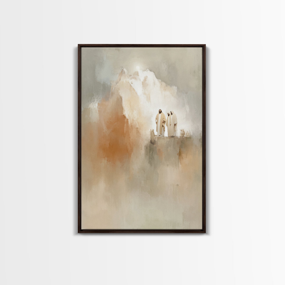 Transfiguration Light Sky – Framed Canvas Print – Christian Art Canvas – Christian Wall Art – Jesus Painting – Large Christian Painting – C