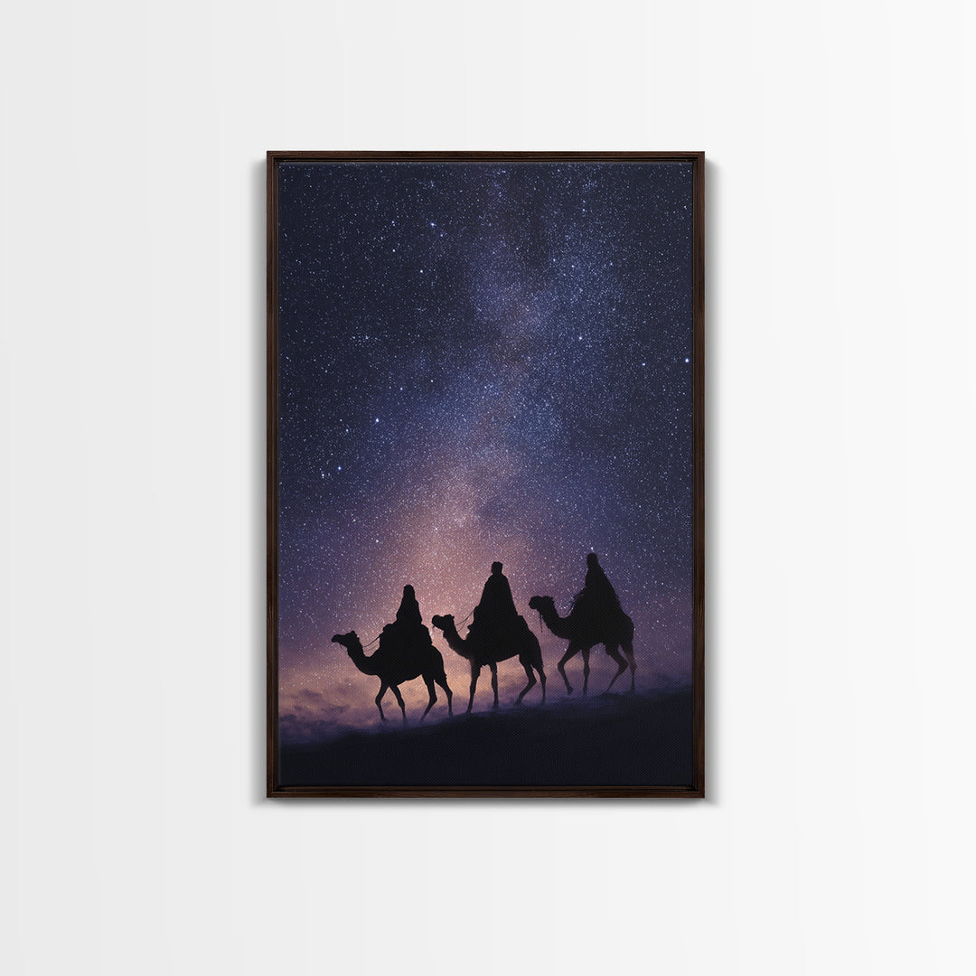 Star of Wonder – Framed Canvas Print – Christian Art Canvas – Christian Christmas Art – Christian Wall Art – Jesus Painting