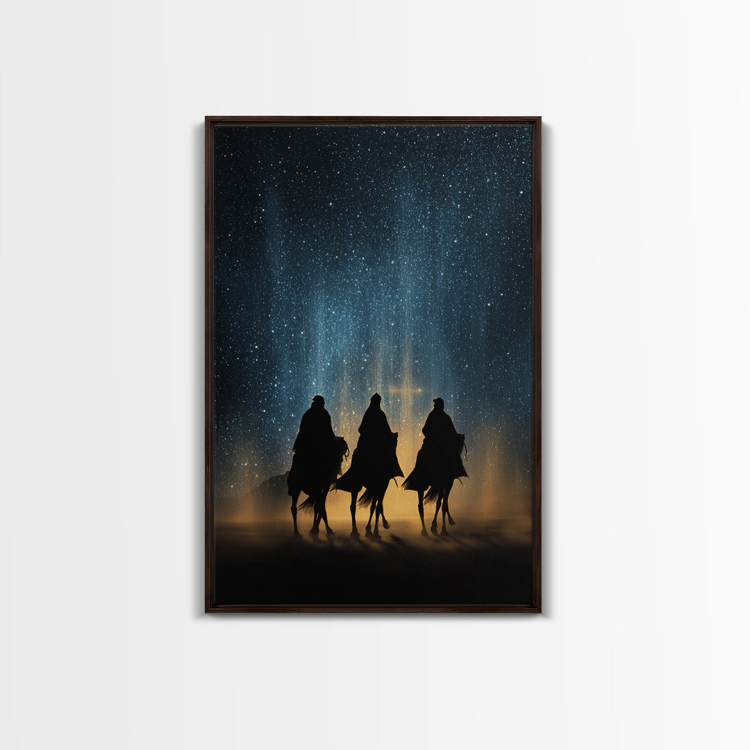 Eastern Journey – Framed Canvas Print – Christian Christmas Art – Christian Art Canvas – Christian Wall Art – Jesus Painting