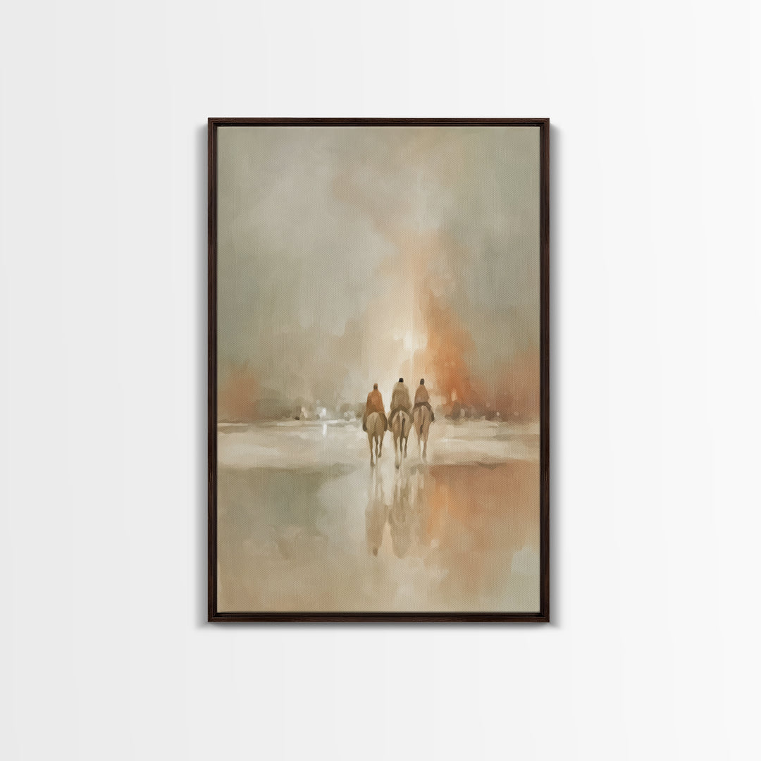 Wandering Light – Framed Canvas Print – Jesus Painting – Christian Art Canvas – Christian Christmas Art – Christian Wall Art