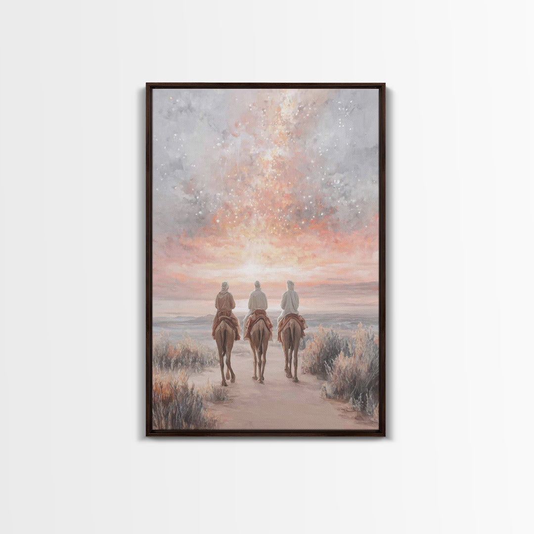 Dawn Promise – Framed Canvas Print – Christian Christmas Art – Jesus Painting – Christian Art Canvas – Christian Wall Art