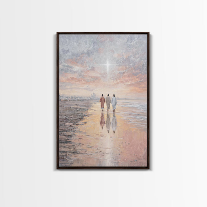 Bethlehem Light – Framed Canvas Print – Christian Art Canvas – Christian Christmas Art – Christian Wall Art – Christmas Art – Jesus Paintin
