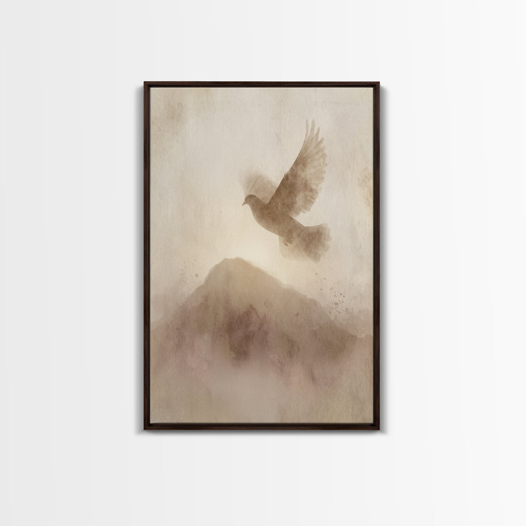 Silent Ascent – Framed Canvas Print – Christian Wall Art – Christian Art Canvas – Subtle Christian Art – Christian Art Print – Minimalist C