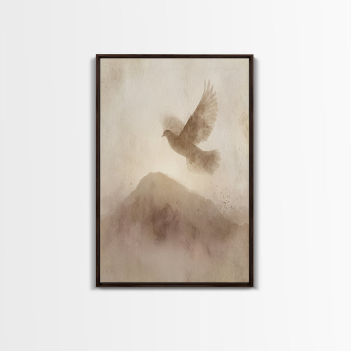 Silent Ascent – Framed Canvas Print – Christian Wall Art – Christian Art Canvas – Subtle Christian Art – Christian Art Print – Minimalist C