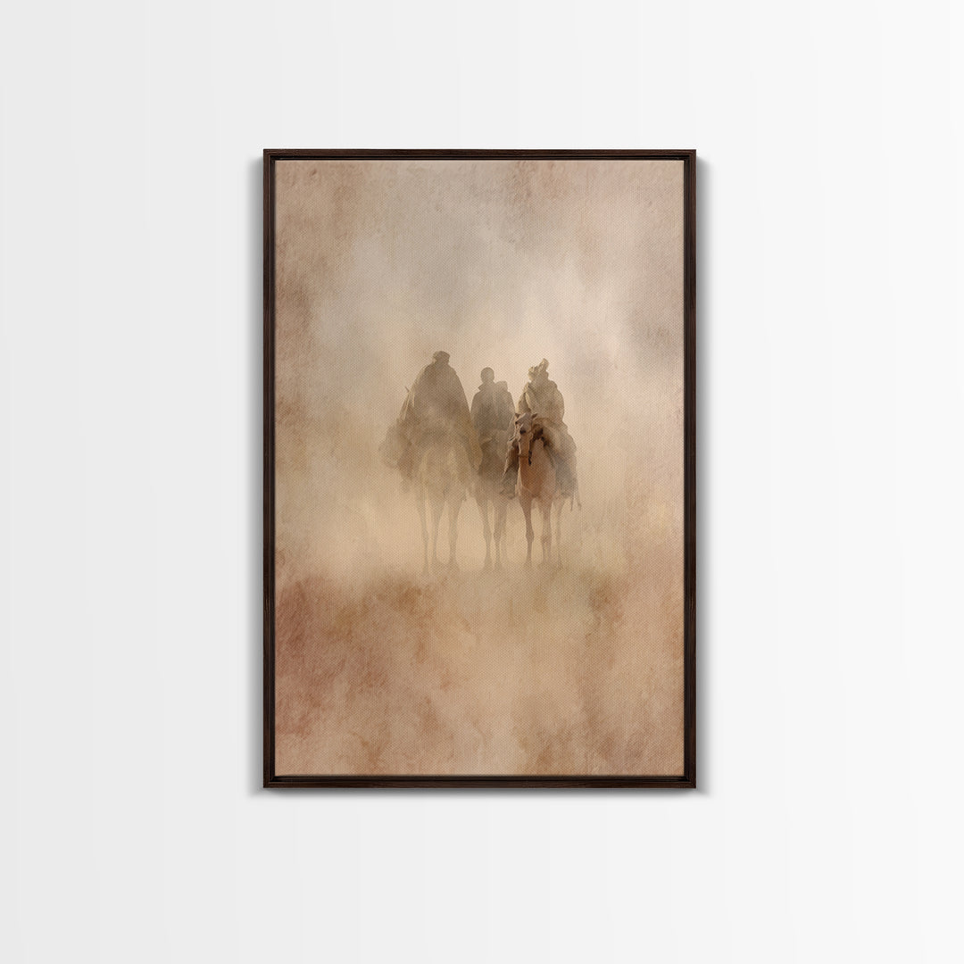 Sacred Journey – Framed Canvas Print – Jesus Painting – Christian Art Canvas – Christian Christmas Art – Christian Wall Art – Christmas Art