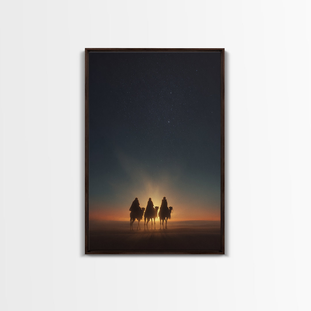 Holy Arrival – Framed Canvas Print – Jesus Painting – Christian Christmas Art – Christian Art Canvas – Christian Wall Art – Christmas Art