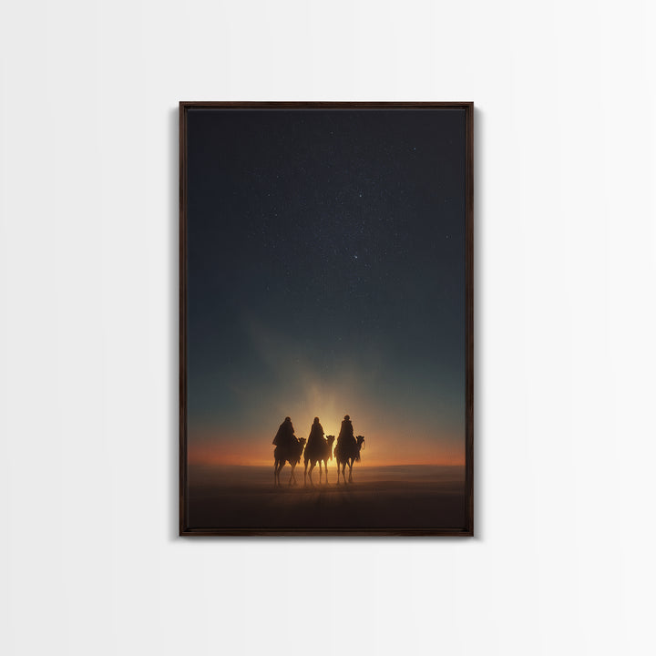 Holy Arrival – Framed Canvas Print – Jesus Painting – Christian Christmas Art – Christian Art Canvas – Christian Wall Art – Christmas Art