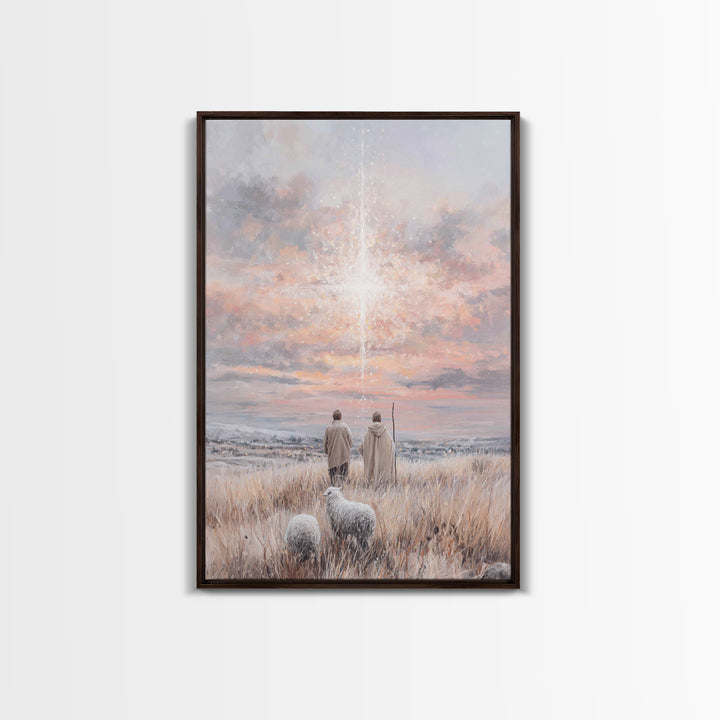 Holy Desert Path – Framed Canvas Print – Christian Art – Christmas Art – Christian Wall Art – Christian Art Canvas – Christian Christmas Ar