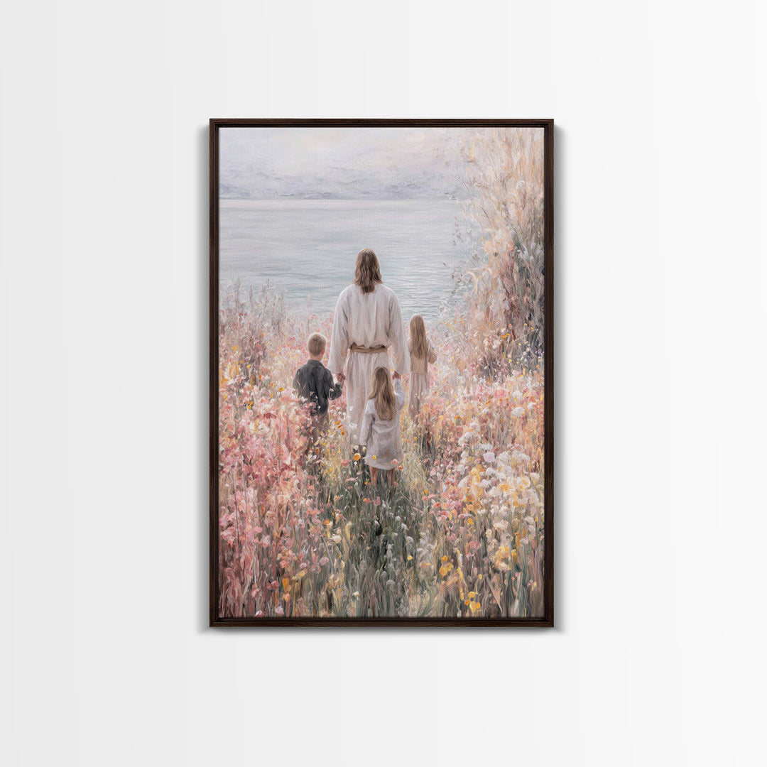 Garden Of Blessing – Framed Canvas Print – Christian Art Canvas – Christian Wall Art – Christian Gift – Christian Painting – Modern Christi