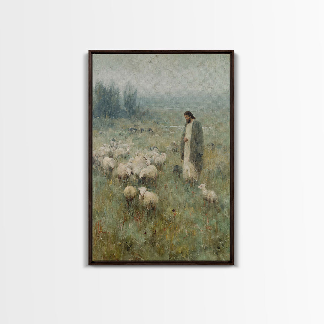 Harbor Of Blessings – Framed Canvas Print – Christian Wall Art – Christian Art Print – Jesus Painting – Christmas Art – Christian Gift – Mo