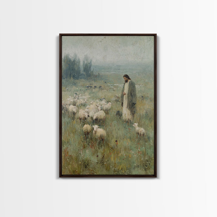 Harbor Of Blessings – Framed Canvas Print – Christian Wall Art – Christian Art Print – Jesus Painting – Christmas Art – Christian Gift – Mo