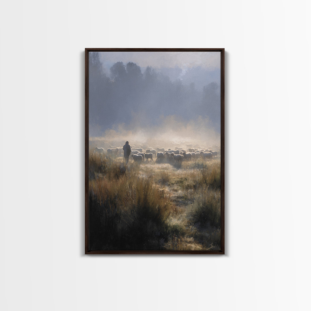 Gentle Keep – Framed Canvas Print – Christian Art Canvas – Christian Wall Art – Jesus Painting – Christian Art Print – Modern Christian Art