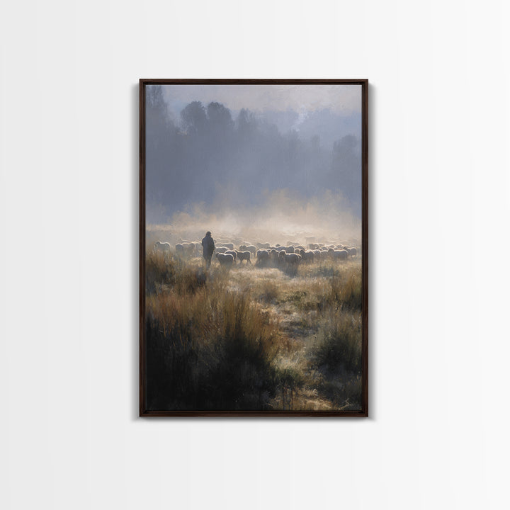 Gentle Keep – Framed Canvas Print – Christian Art Canvas – Christian Wall Art – Jesus Painting – Christian Art Print – Modern Christian Art