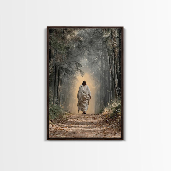 Sacred Journey – Framed Canvas Print – Jesus Painting – Christian Art Canvas – Christian Wall Art – Moody Christian Art – Large Christian P
