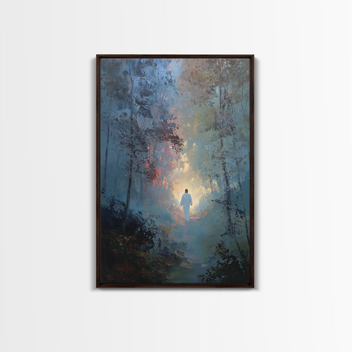 Walk Of Mercy – Framed Canvas Print – Christian Wall Art – Jesus Painting – Christian Art Canvas – Modern Christian Art – Christian Paintin