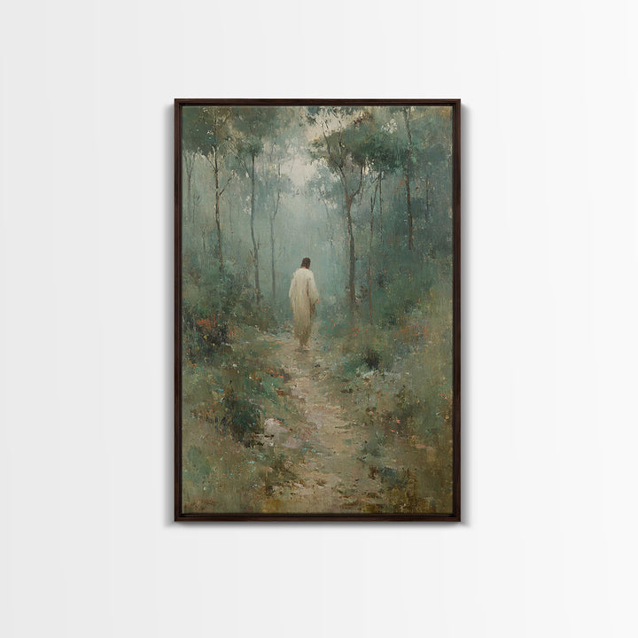 Autumn Reverence – Framed Canvas Print – Christian Art Canvas – Christian Wall Art – Jesus Painting – Unique Christian Art – Large Christia