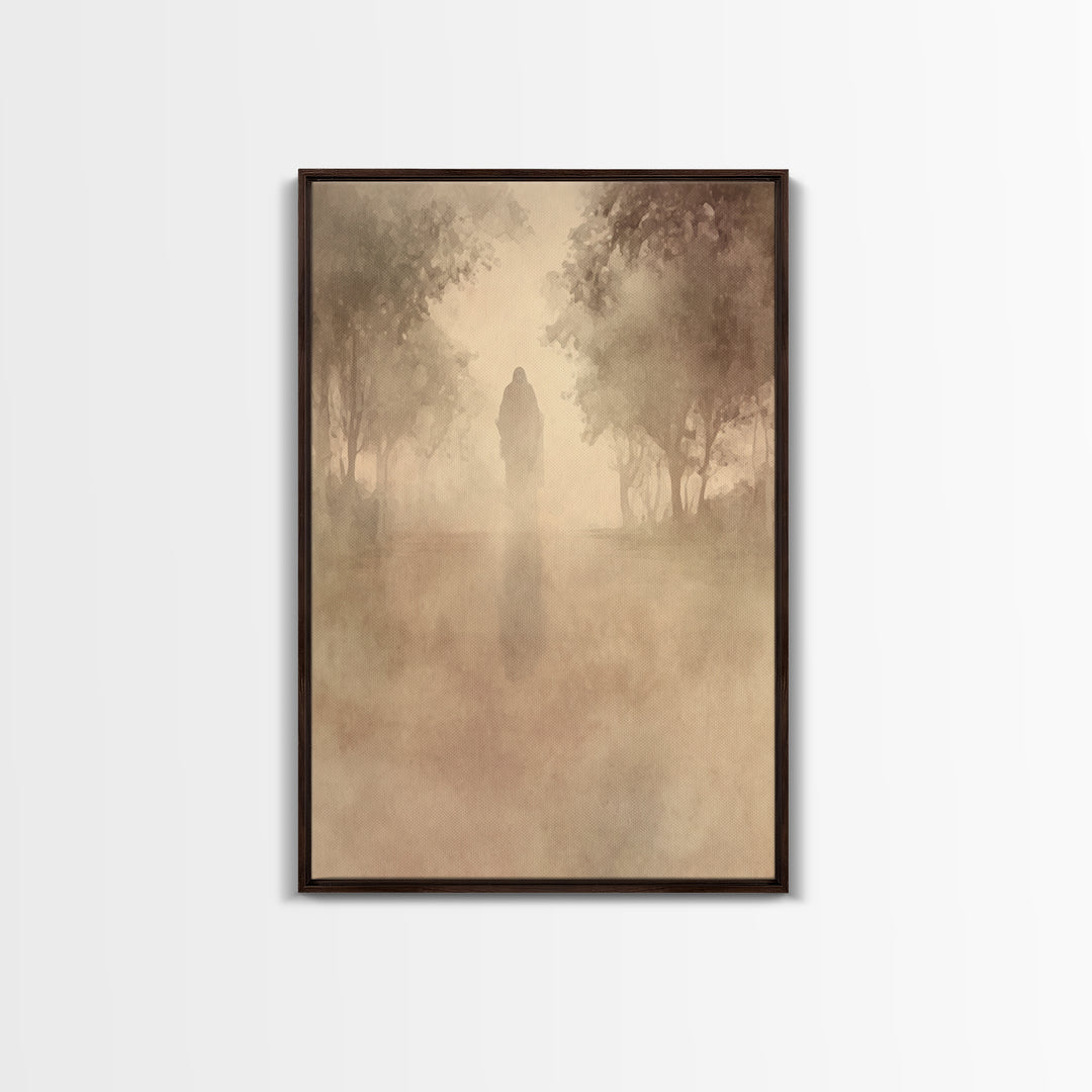 Quiet Redemption – Framed Canvas Print – Christian Wall Art – Jesus Painting – Christian Art Canvas – Vintage Christian Art – Subtle Christ