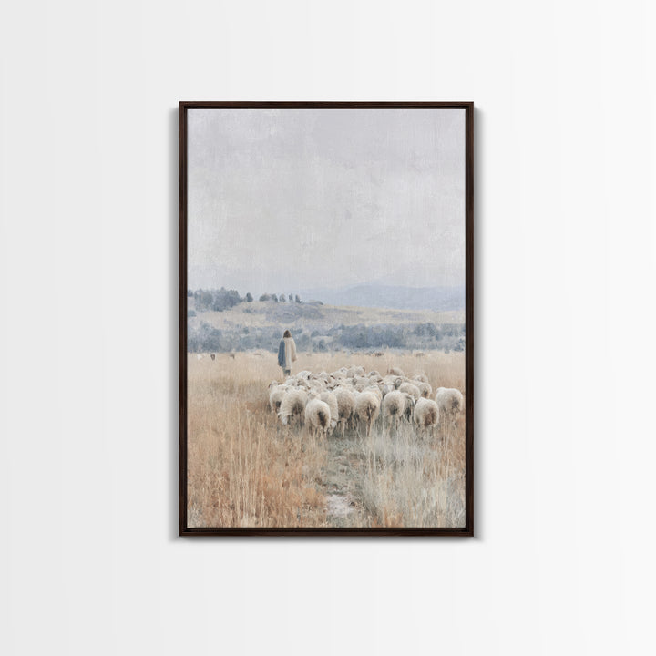 Field Of Promise – Framed Canvas Print – Christian Wall Art – Christian Art Print – Jesus Painting – Subtle Christian Art – Christian Decor