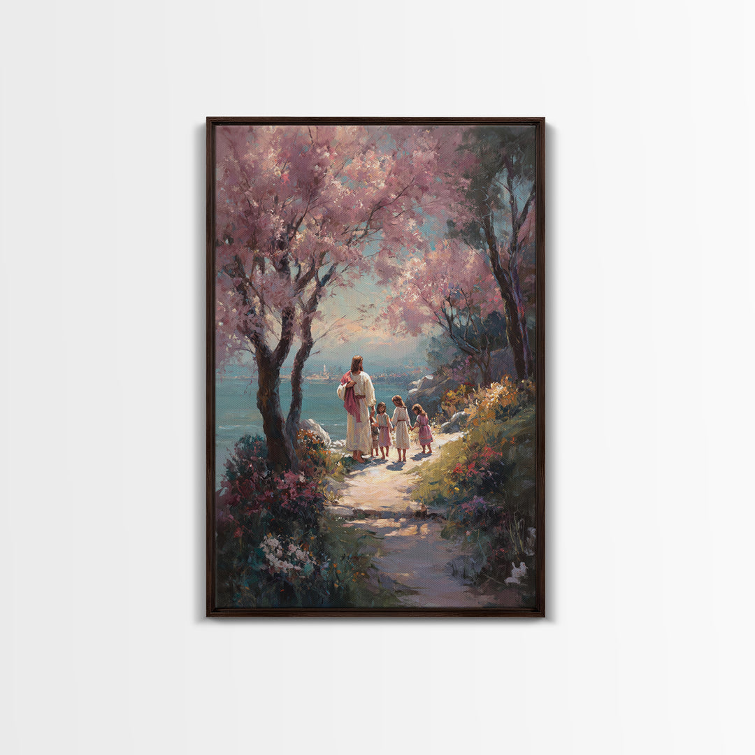 Springtime Promise | Framed Canvas Print | Christian Wall Art | Christian Art Canvas | Jesus Painting | Christian Decor