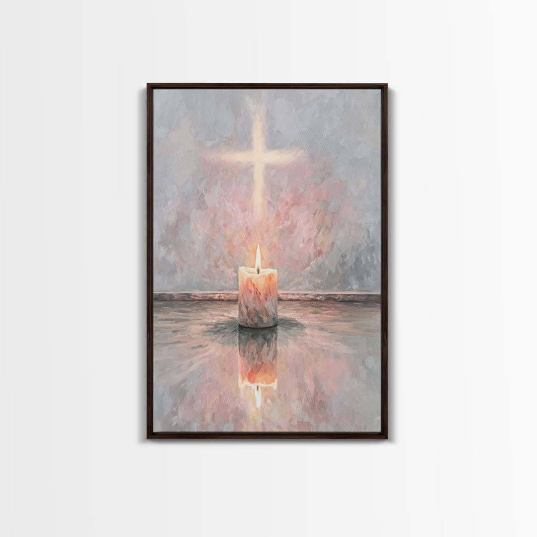 Light of Hope | Framed Canvas Print | Christian Wall Art | Christian Art Canvas | Modern Christian Art | Christian Gift | Christmas Art