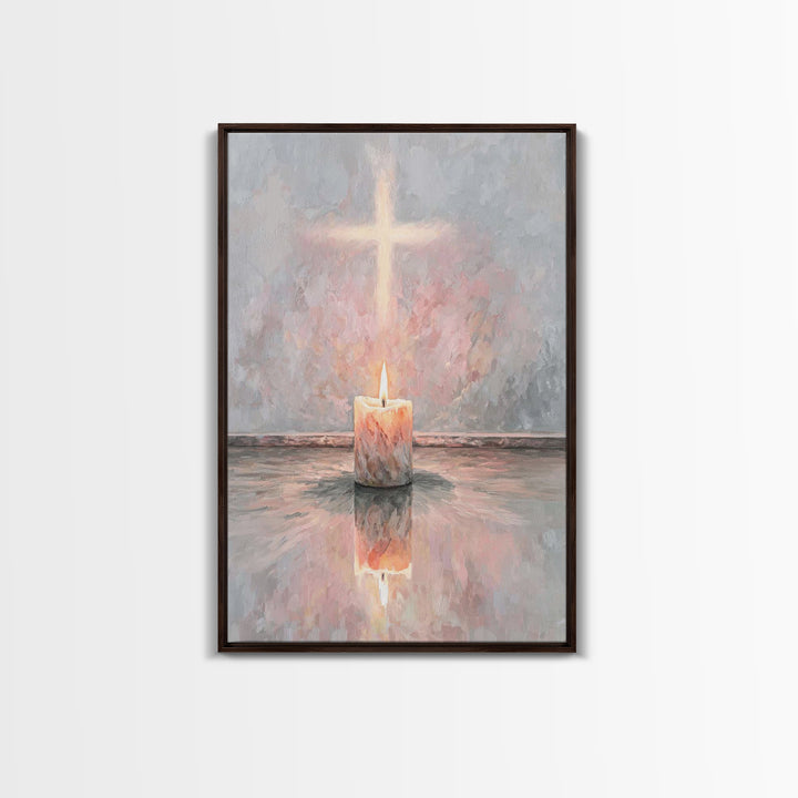 Light of Hope | Framed Canvas Print | Christian Wall Art | Christian Art Canvas | Modern Christian Art | Christian Gift | Christmas Art