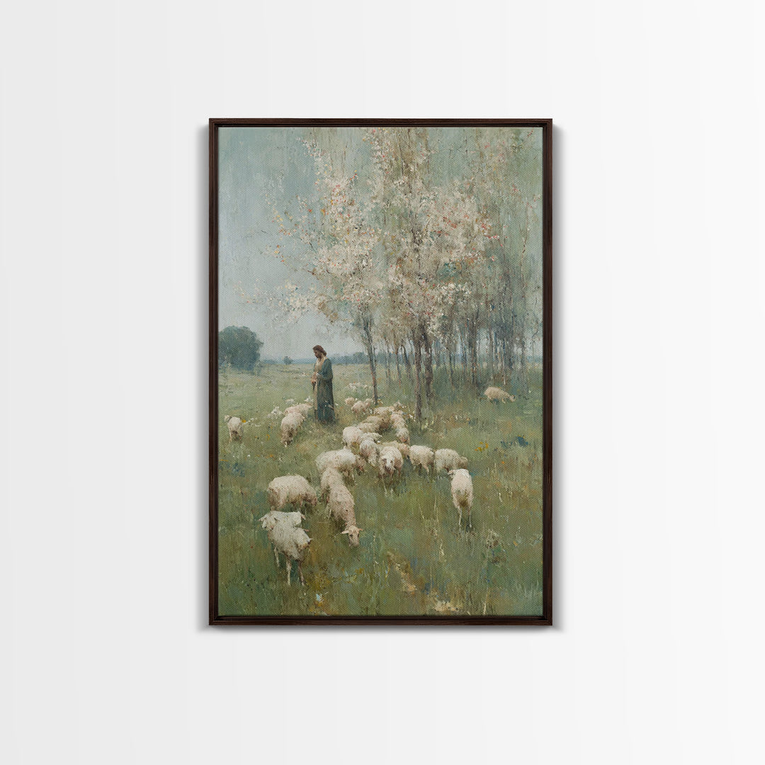 Mist Of Mercy | Framed Canvas Print | Christian Art Canvas | Jesus Painting | Christian Wall Art | Christian Gift | Moody Christian Art