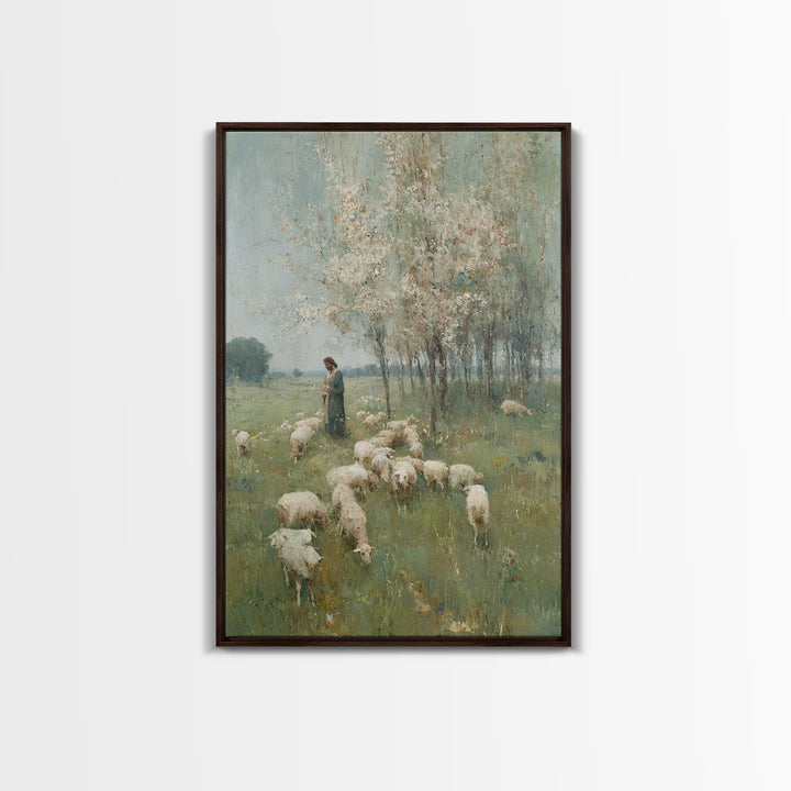 Mist Of Mercy | Framed Canvas Print | Christian Art Canvas | Jesus Painting | Christian Wall Art | Christian Gift | Moody Christian Art
