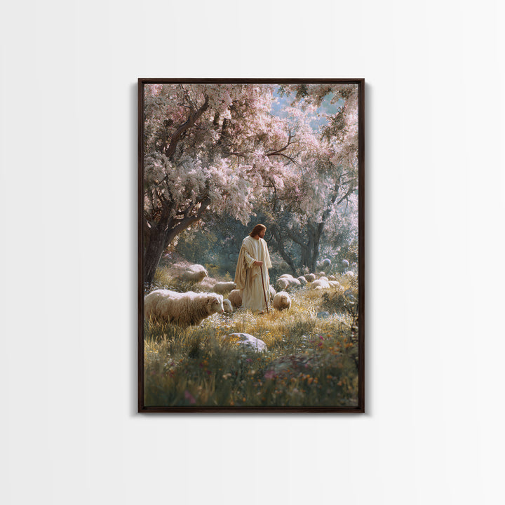 Fields Of Promise – Framed Canvas Print – Christian Art Canvas – Christian Wall Art – Jesus Painting – Christian Gift Ideas – Christian Art