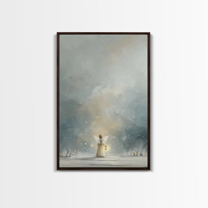 Midwinter Halo – Framed Canvas Print – Christian Christmas Art – Christian Art Canvas – Subtle Christian Art – Christian Wall Art – Christm