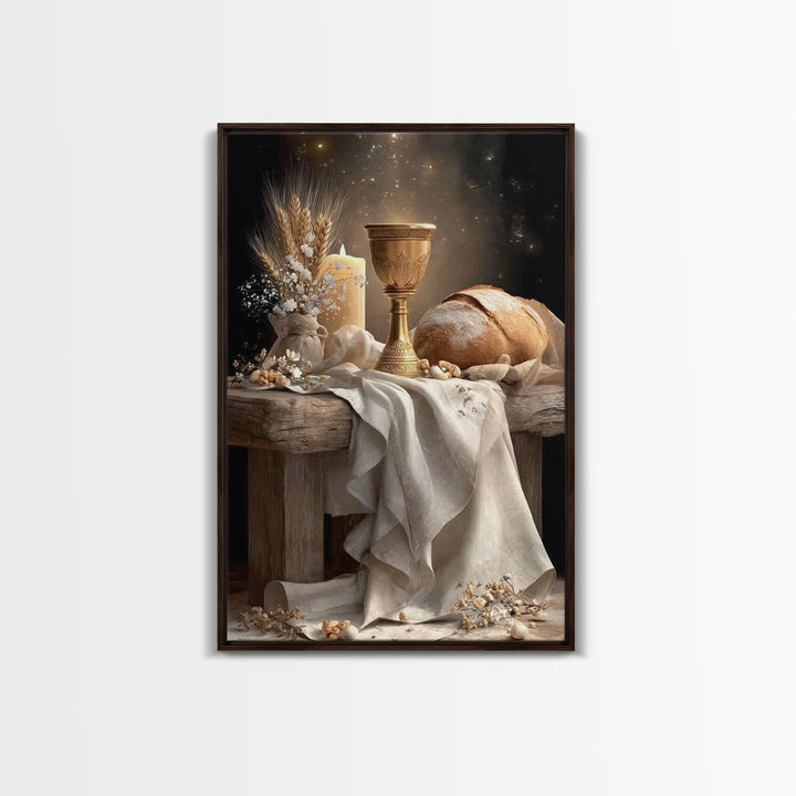 Bread Of Covenant – Framed Canvas Print – Christian Wall Art – Christian Art Canvas – Christian Art Work – Christian Gift Ideas