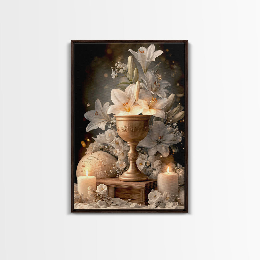 Sanctified Bloom – Framed Canvas Print – Christian Art Canvas – Christmas Wall Art – Jesus Christmas Art – Christian Gift Ideas – Vintage C