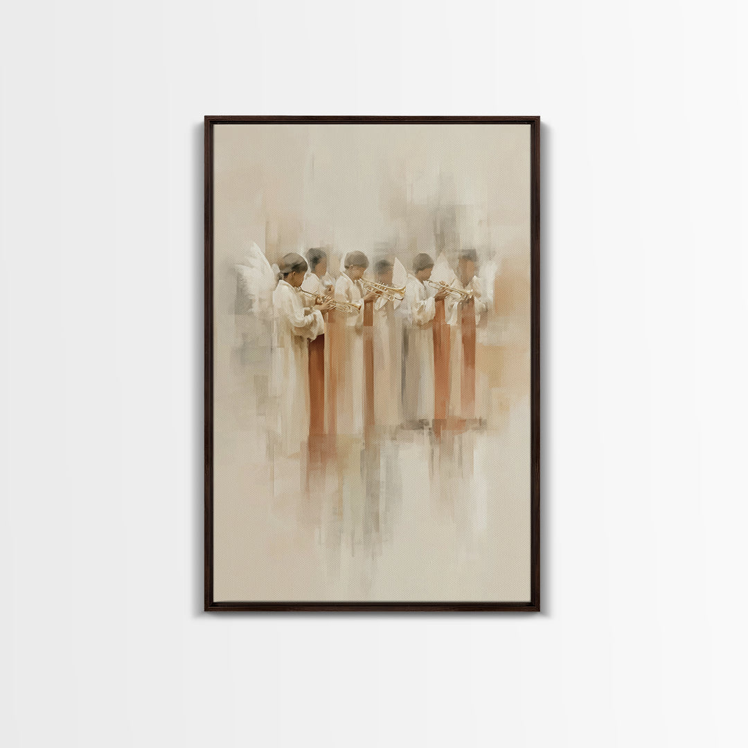 Celestial Heralds – Framed Canvas Print – Christian Art Canvas – Angel Art – Christian Wall Art – Modern Christian Art – Christian Gift Ide