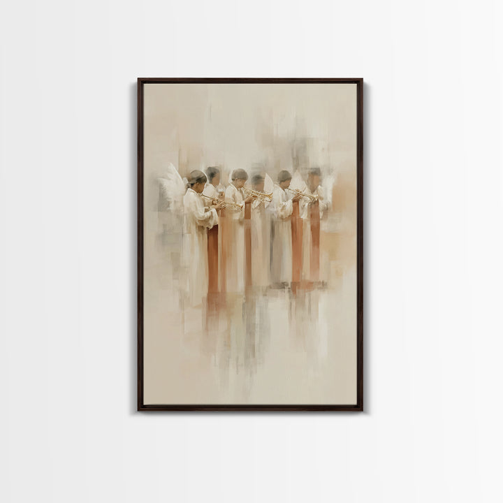 Celestial Heralds – Framed Canvas Print – Christian Art Canvas – Angel Art – Christian Wall Art – Modern Christian Art – Christian Gift Ide