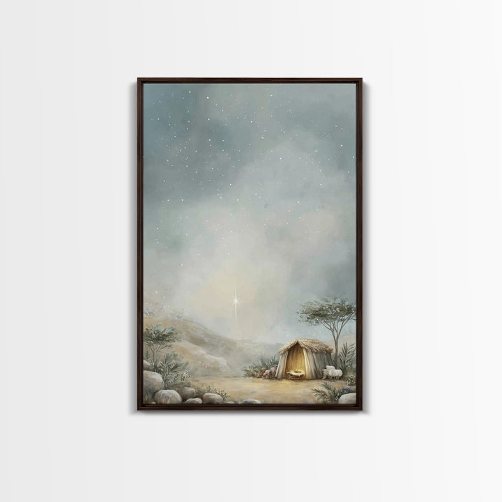 Star of Mercy | Framed Canvas Print | Christian Art Canvas | Christian Wall Art | Christmas Wall Art | Christian Gift Ideas | Jesus Christm