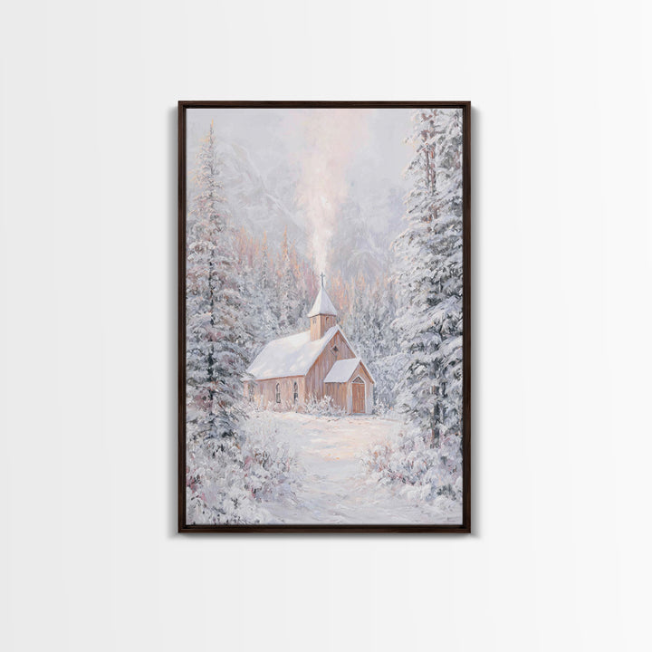 Chapel Of Peace | Framed Canvas Print | Christian Wall Art | Christmas Wall Art | Christian Art Canvas | Christian Gift Ideas