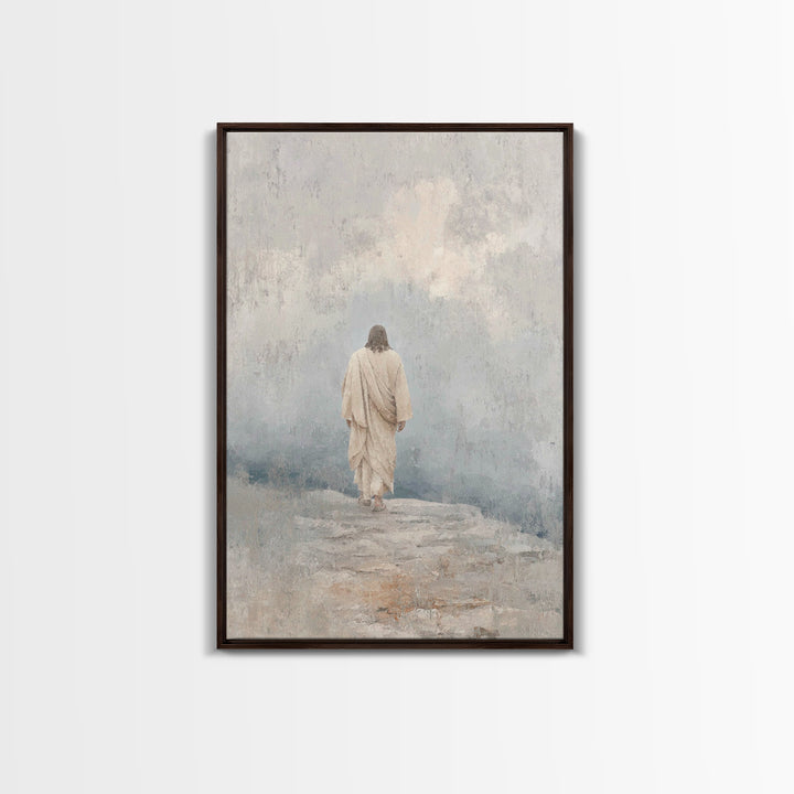 Path Of Mercy, Framed Canvas Print, Jesus Art Print, Christian Wall Art, Christian Paintings, Modern Christian Art, Christian Art Canvas