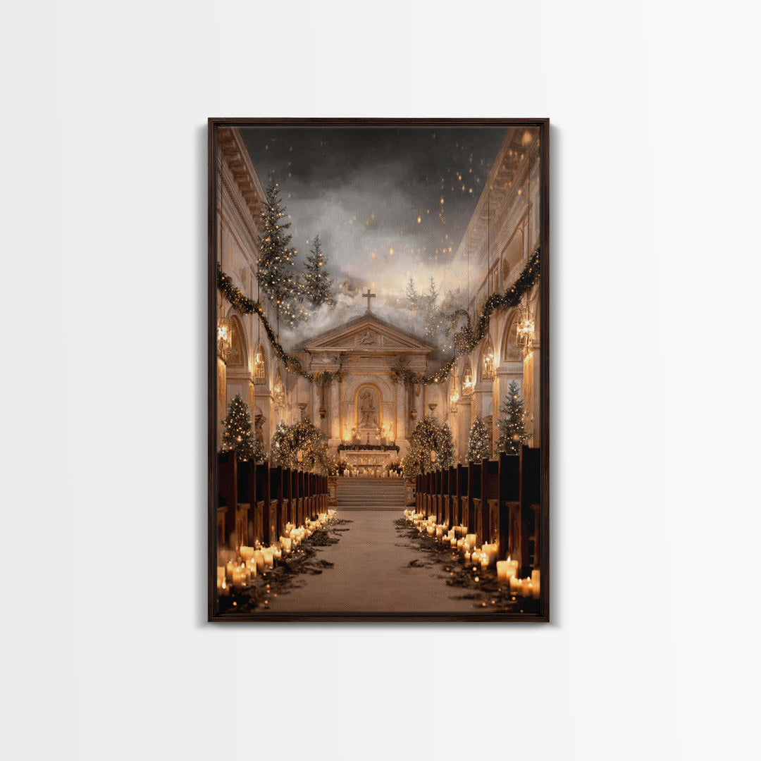 Sanctuary Of Peace - Framed Canvas Print - Christian Christmas Art - Christian Wall Art - Christian Decor - Christmas Art - Christian Art C