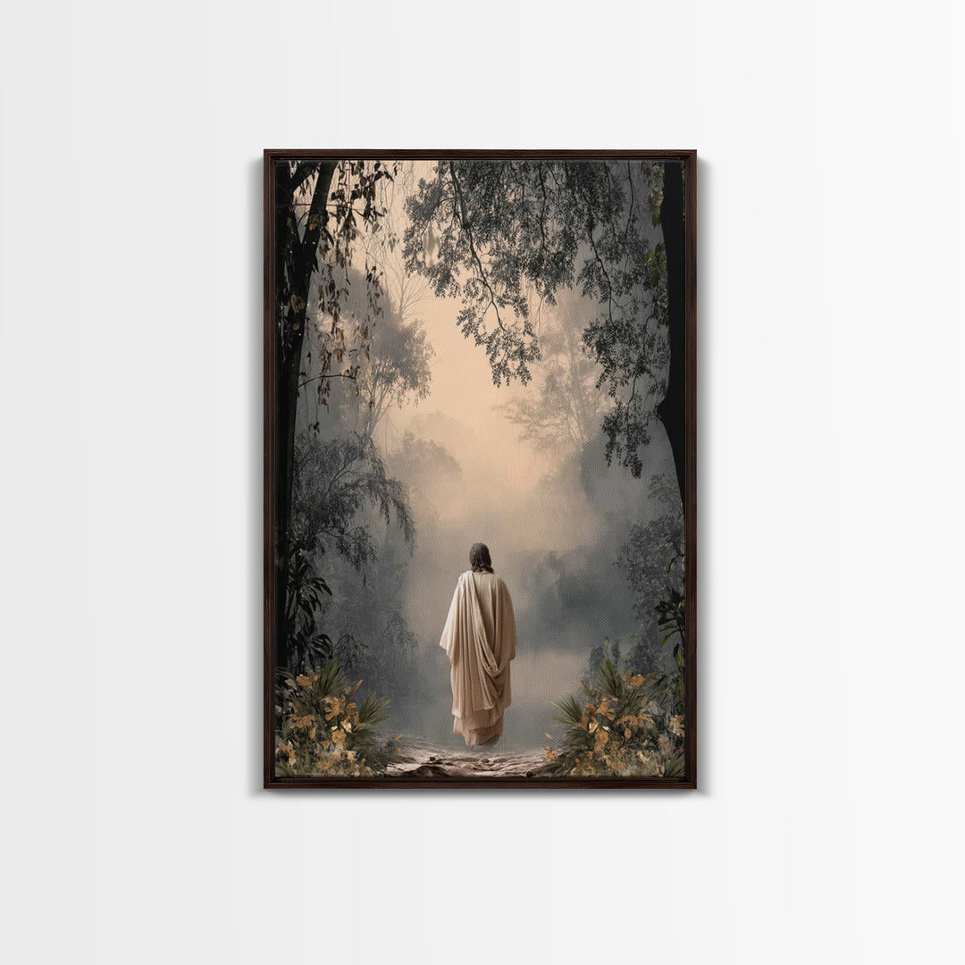 The Wandering Light – Framed Canvas Print – Christian Wall Art – Jesus Painting – Modern Christian Art – Subtle Christian Art – Christian D
