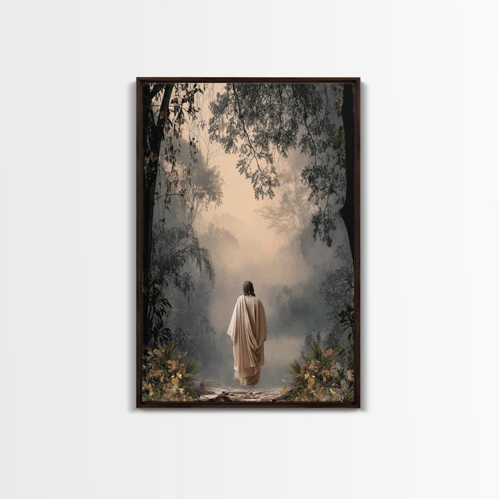 The Wandering Light – Framed Canvas Print – Christian Wall Art – Jesus Painting – Modern Christian Art – Subtle Christian Art – Christian D
