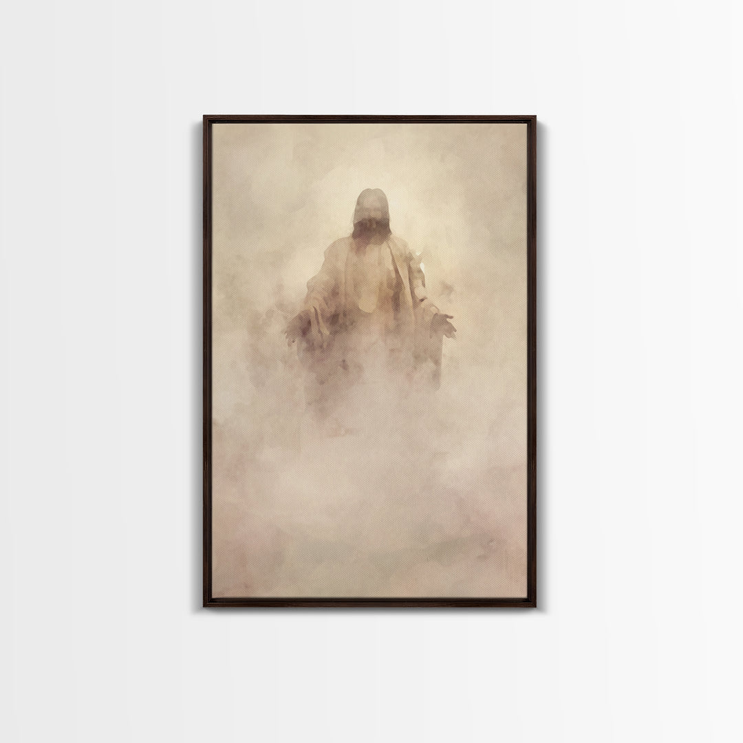 Eternal Presence – Framed Canvas Print – Christian Wall Art – Christian Art Canvas – Abstract Christian Art – Moody Christian Art – Jesus P