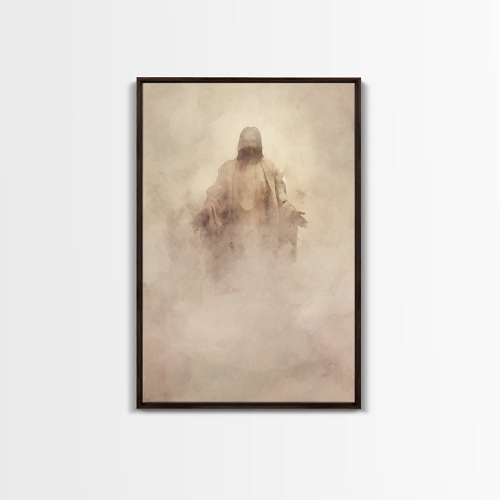 Eternal Presence – Framed Canvas Print – Christian Wall Art – Christian Art Canvas – Abstract Christian Art – Moody Christian Art – Jesus P