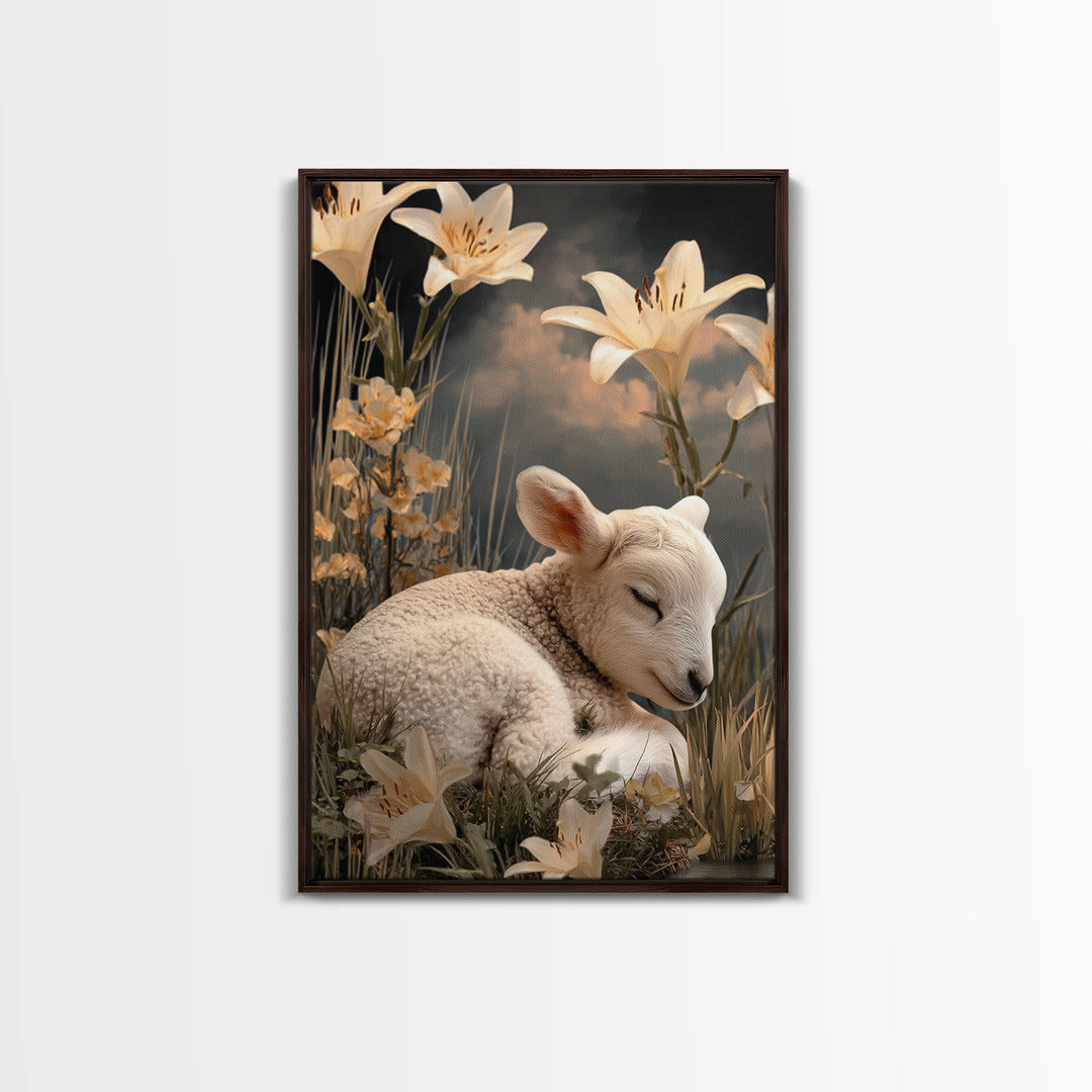 Evening Calm – Framed Canvas Print – Christian Wall Art – Christian Art Work – Christian Art Canvas – Moody Christian Art – Christian Gift