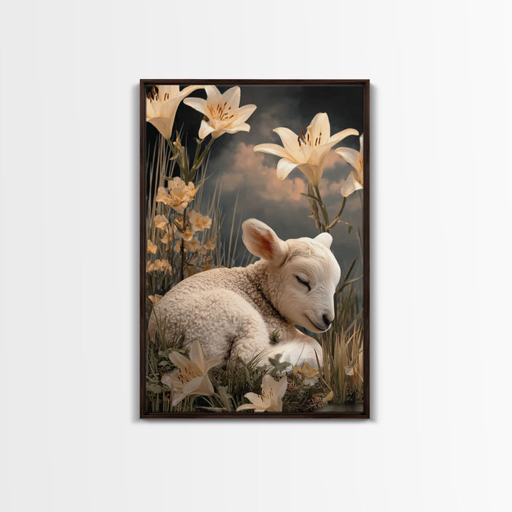 Evening Calm – Framed Canvas Print – Christian Wall Art – Christian Art Work – Christian Art Canvas – Moody Christian Art – Christian Gift
