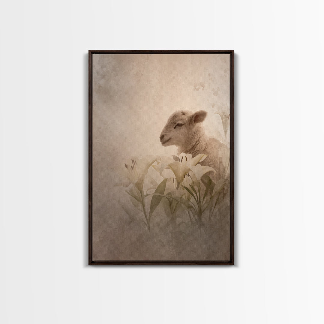 Soft Blessing – Framed Canvas Print – Christian Wall Art – Christian Art Painting – Subtle Christian Art – Christian Decor For Home – Chris