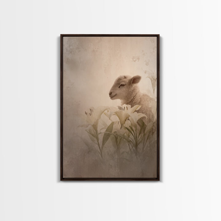 Soft Blessing – Framed Canvas Print – Christian Wall Art – Christian Art Painting – Subtle Christian Art – Christian Decor For Home – Chris