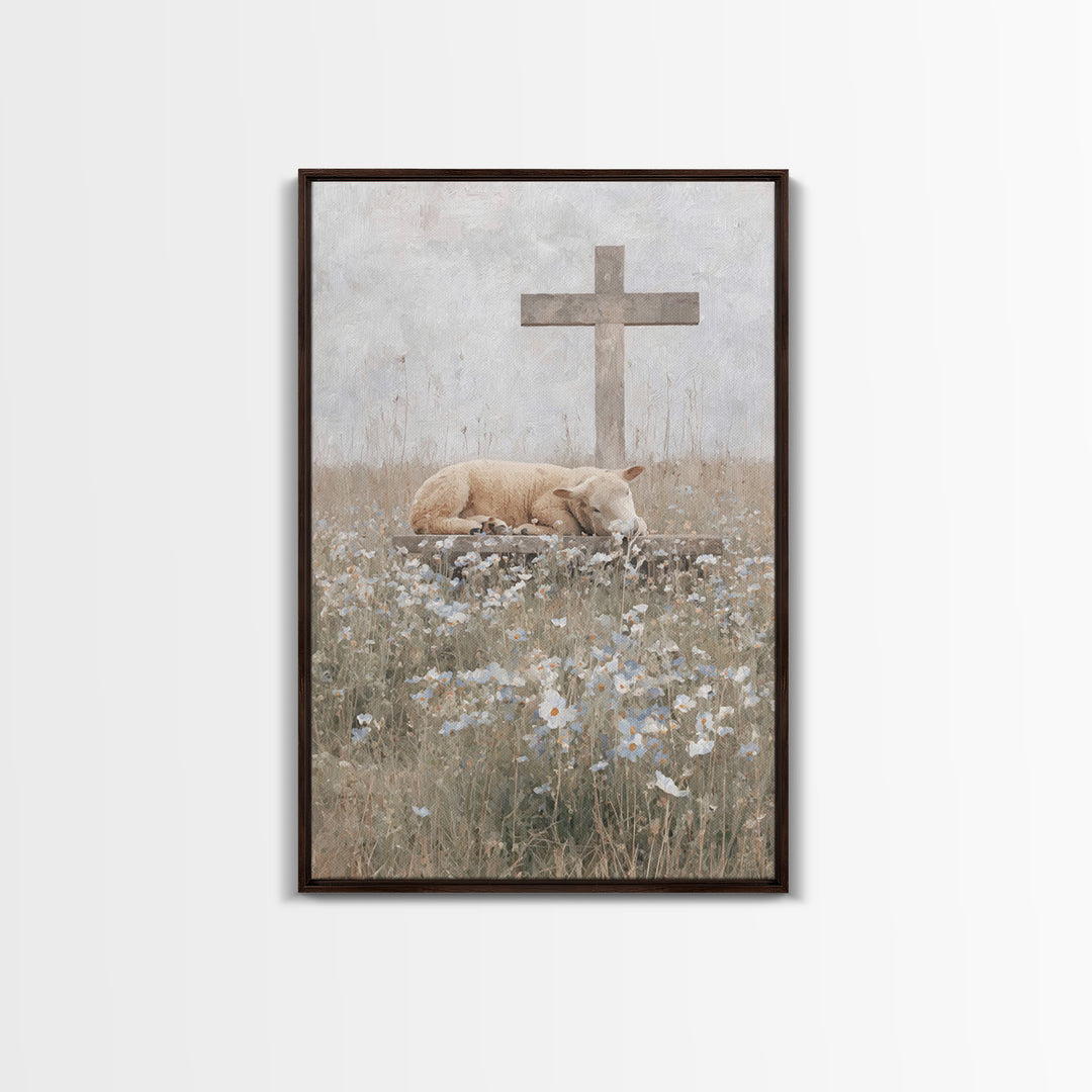Resting Hope – Framed Canvas Print – Christian Wall Art – Christian Art Canvas – Subtle Christian Art – Christian Art Gift – Christian Deco