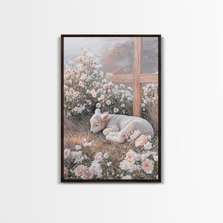 Garden Of Mercy – Framed Canvas Print – Christian Wall Art – Christian Art Work – Christian Art Canvas – Subtle Christian Art – Christian G