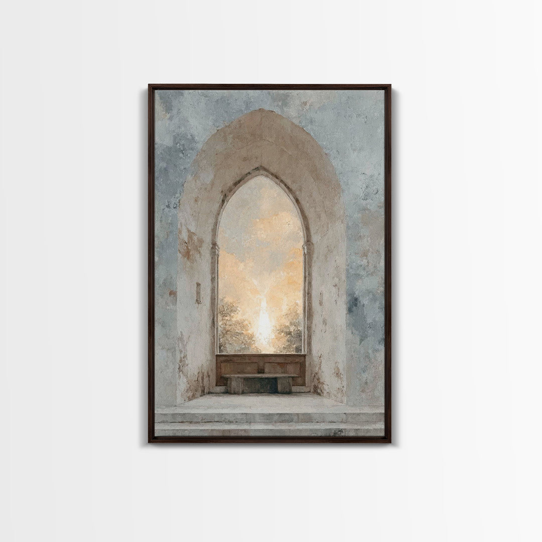Sanctuary Glow – Framed Canvas Print – Christian Wall Art – Christian Art Printing – Christian Art Canvas – Abstract Christian Art – Christ