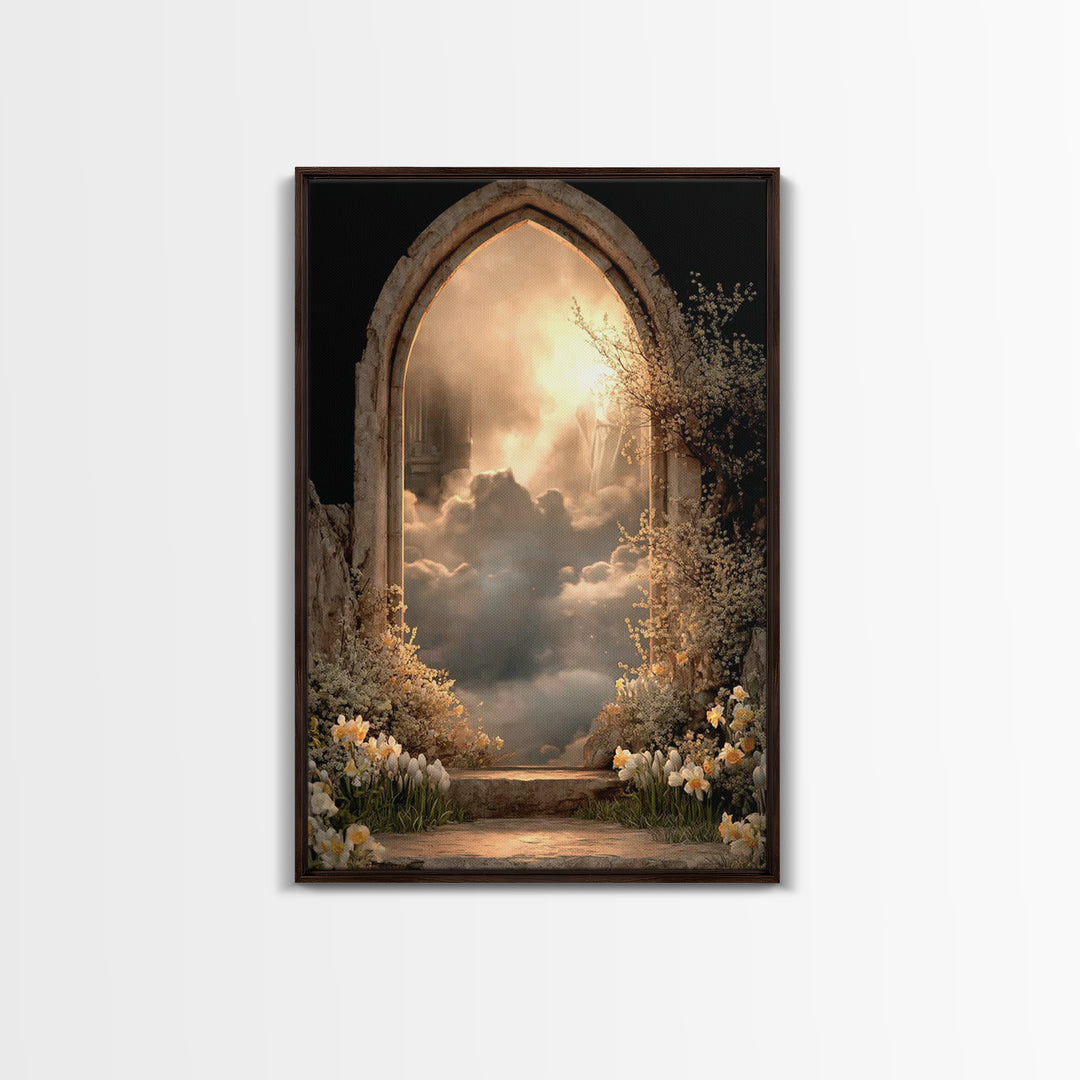 Clouds Of Promise – Framed Canvas Print – Christian Art Canvas – Christian Wall Art – Moody Christian Art – Christian Decor – Christian Art